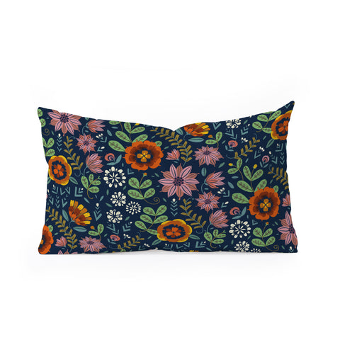Pimlada Phuapradit midnight bloom 1 Oblong Throw Pillow