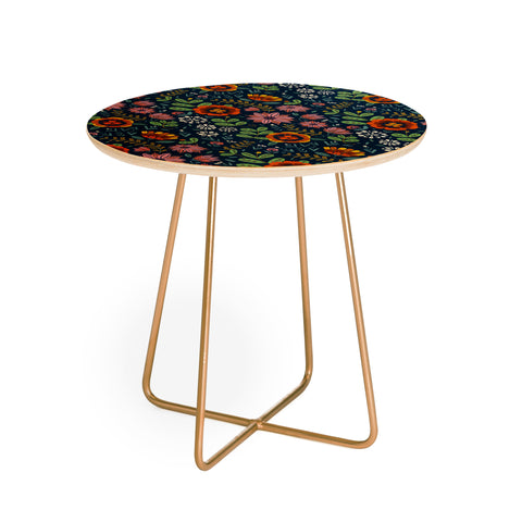 Pimlada Phuapradit midnight bloom 1 Round Side Table