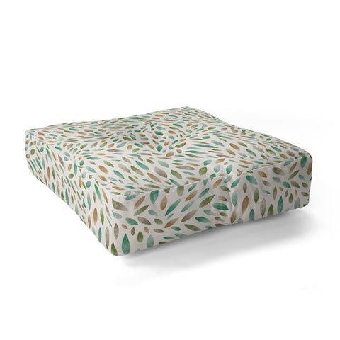 Pimlada Phuapradit Mini Leaves 2 Floor Pillow Square