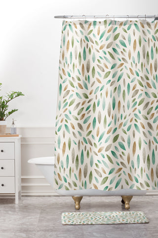Pimlada Phuapradit Mini Leaves 2 Shower Curtain And Mat