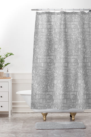 Pimlada Phuapradit mini line work Shower Curtain And Mat