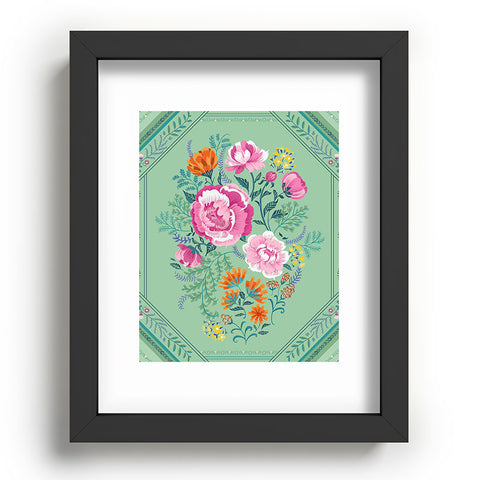 Pimlada Phuapradit Mint Roses Recessed Framing Rectangle