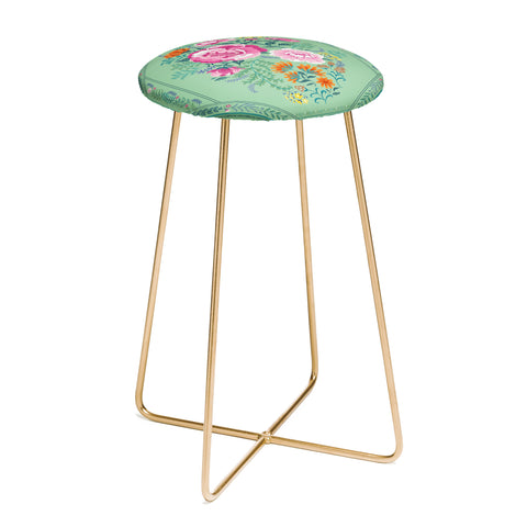 Pimlada Phuapradit Mint Roses Counter Stool