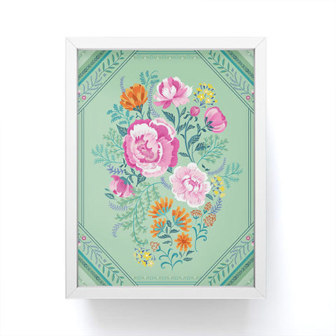 Pimlada Phuapradit Mint Roses Framed Mini Art Print