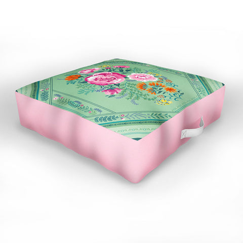 Pimlada Phuapradit Mint Roses Outdoor Floor Cushion