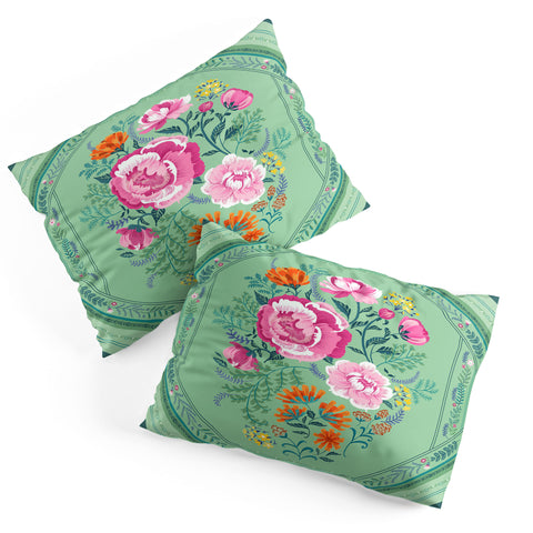 Pimlada Phuapradit Mint Roses Pillow Shams