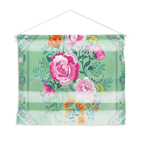 Pimlada Phuapradit Mint Roses Wall Hanging Landscape