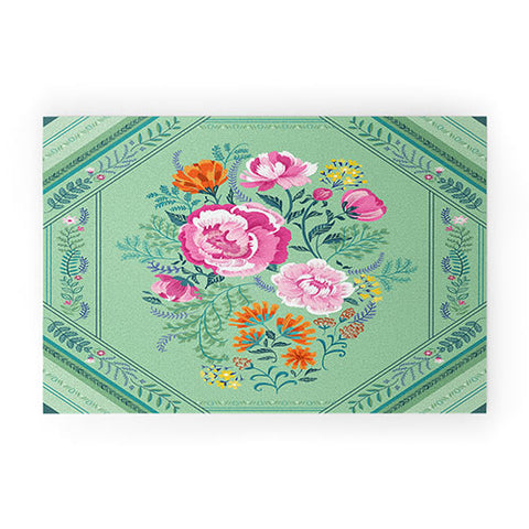 Pimlada Phuapradit Mint Roses Welcome Mat