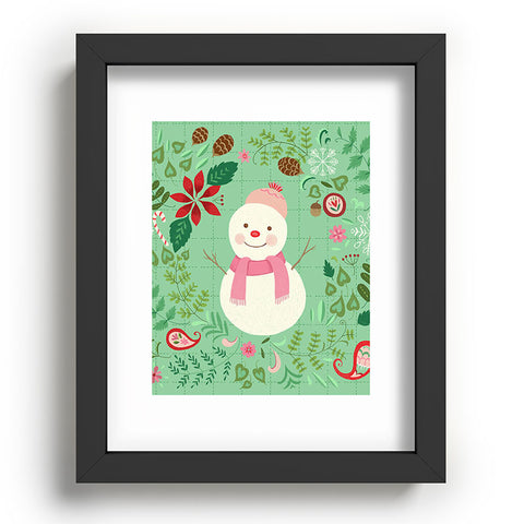 Pimlada Phuapradit Mint Snowman Recessed Framing Rectangle