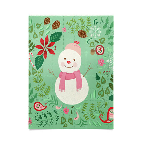 Pimlada Phuapradit Mint Snowman Poster