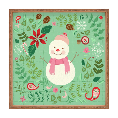 Pimlada Phuapradit Mint Snowman Square Tray