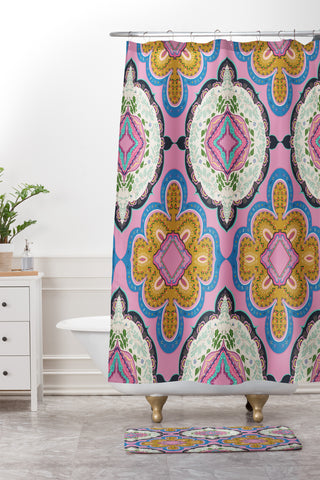 Pimlada Phuapradit Mirror Tiles Shower Curtain And Mat