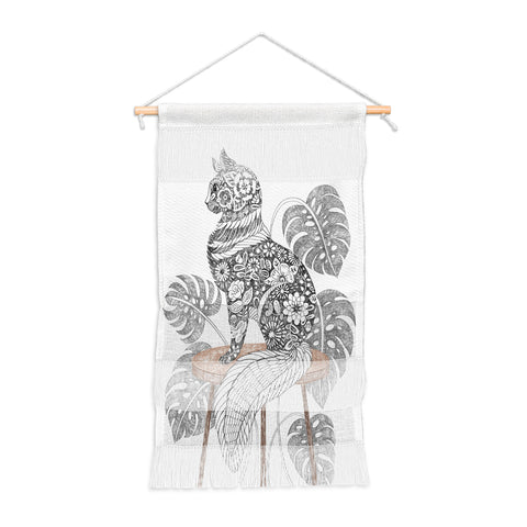 Pimlada Phuapradit Monstera Cat Wall Hanging Portrait