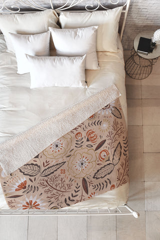 Pimlada Phuapradit Mystic Floral 2 Fleece Throw Blanket