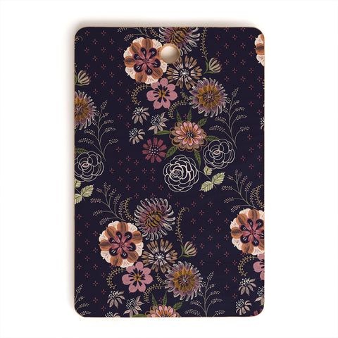 Pimlada Phuapradit Navy bouquet Cutting Board Rectangle