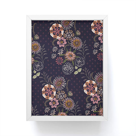 Pimlada Phuapradit Navy bouquet Framed Mini Art Print