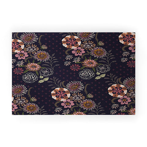 Pimlada Phuapradit Navy bouquet Welcome Mat