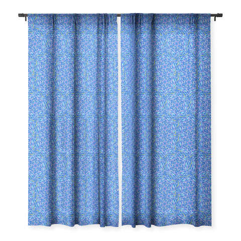Pimlada Phuapradit Neon blue Sheer Window Curtain
