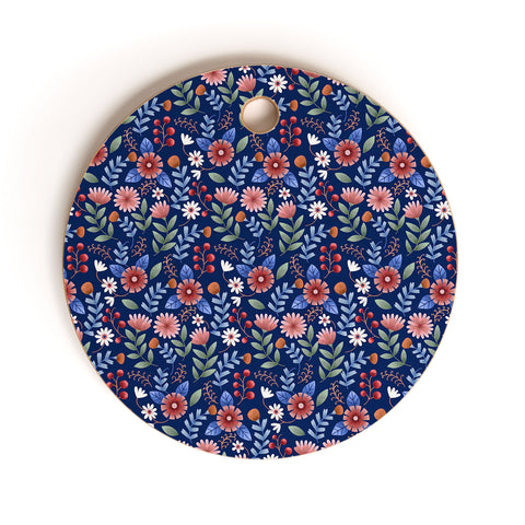 Pimlada Phuapradit Night Garden 03 Cutting Board Round