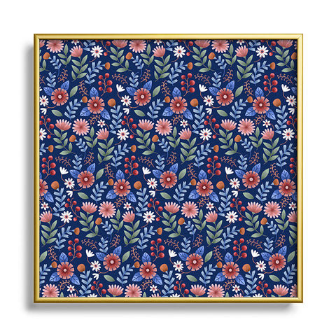 Pimlada Phuapradit Night Garden 03 Square Metal Framed Art Print