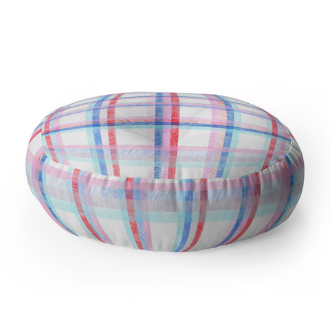 Pimlada Phuapradit Nova checker Floor Pillow Round