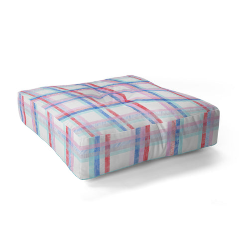 Pimlada Phuapradit Nova checker Floor Pillow Square