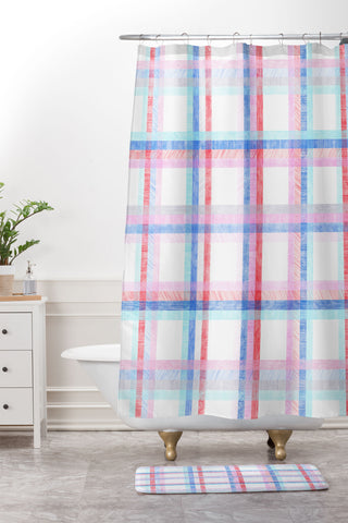 Pimlada Phuapradit Nova checker Shower Curtain And Mat