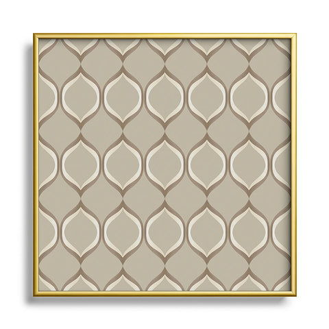 Pimlada Phuapradit Ogee Warm Grey Metal Square Framed Art Print