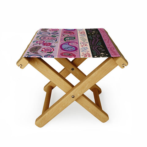 Pimlada Phuapradit Paisley and floral stripes Folding Stool