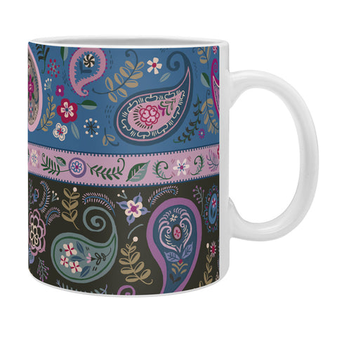 Pimlada Phuapradit Paisley and Lace Stripes Coffee Mug