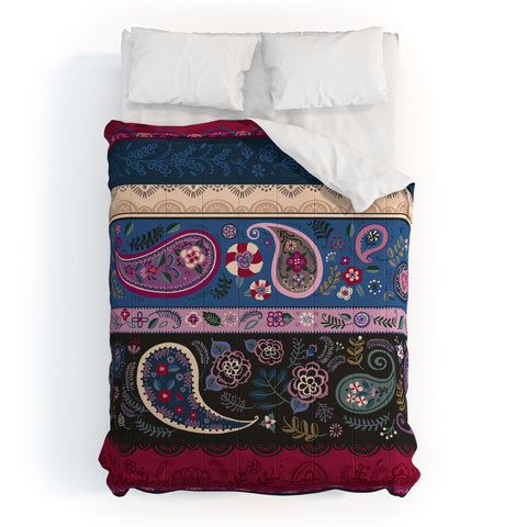 Pimlada Phuapradit Paisley and Lace Stripes Comforter