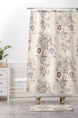 Pimlada Phuapradit Paisley Harmony Shower Curtain And Mat