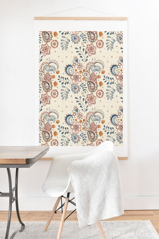 Pimlada Phuapradit Paisley with floral Art Print And Hanger