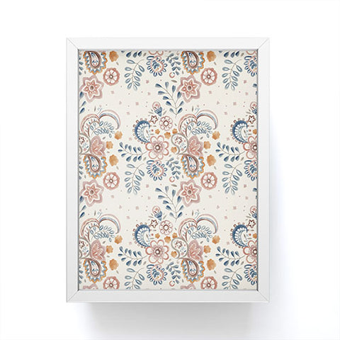 Pimlada Phuapradit Paisley with floral Framed Mini Art Print