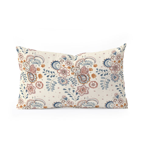 Pimlada Phuapradit Paisley with floral Oblong Throw Pillow