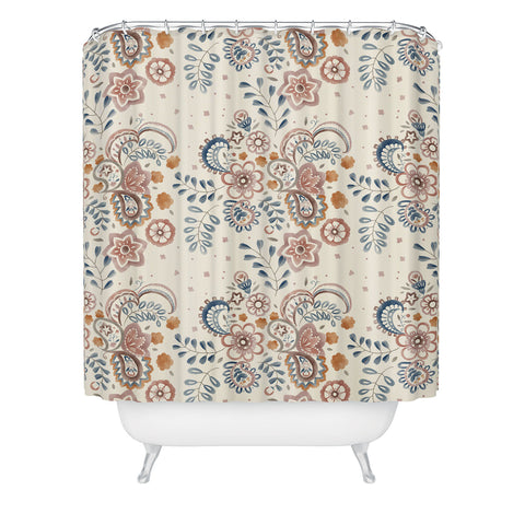 Pimlada Phuapradit Paisley with floral Shower Curtain