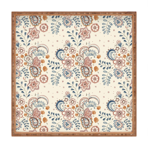Pimlada Phuapradit Paisley with floral Square Tray