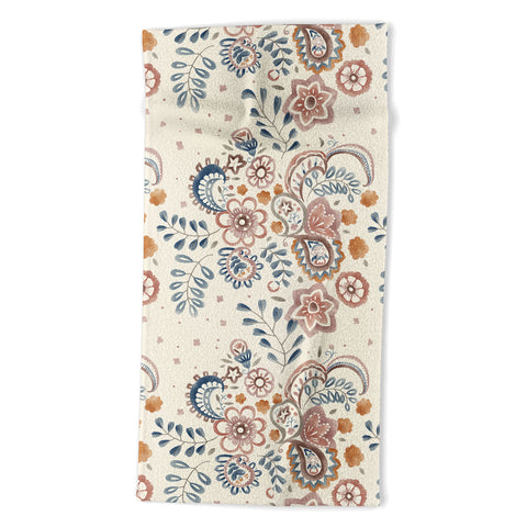 Pimlada Phuapradit Paisley with floral Beach Towel