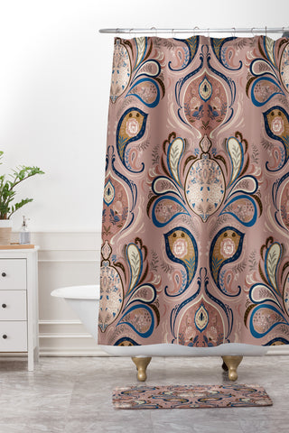 Pimlada Phuapradit Paisleys and damasks Shower Curtain And Mat