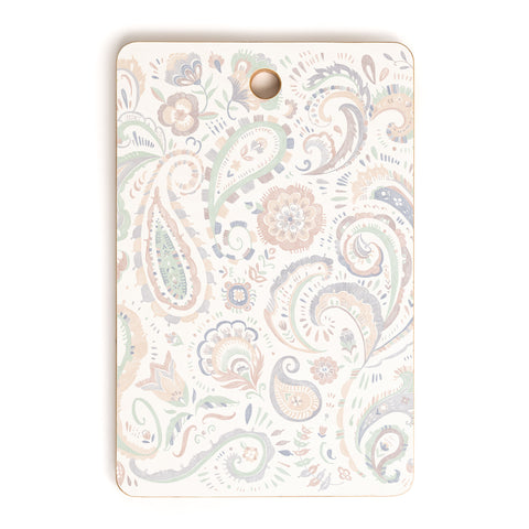 Pimlada Phuapradit pale paisley Cutting Board Rectangle