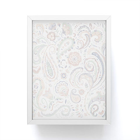 Pimlada Phuapradit pale paisley Framed Mini Art Print