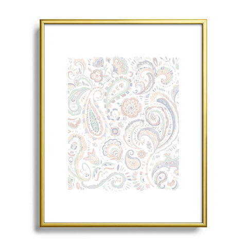 Pimlada Phuapradit pale paisley Metal Framed Art Print