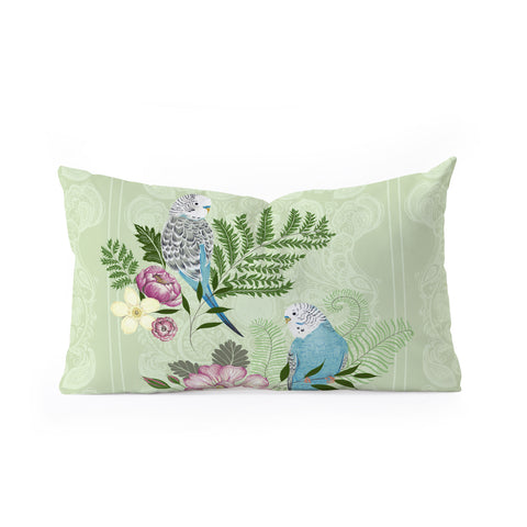 Pimlada Phuapradit Parakeets Oblong Throw Pillow