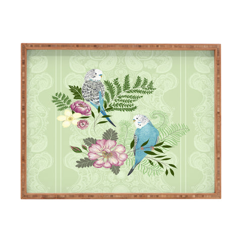 Pimlada Phuapradit Parakeets Rectangular Tray