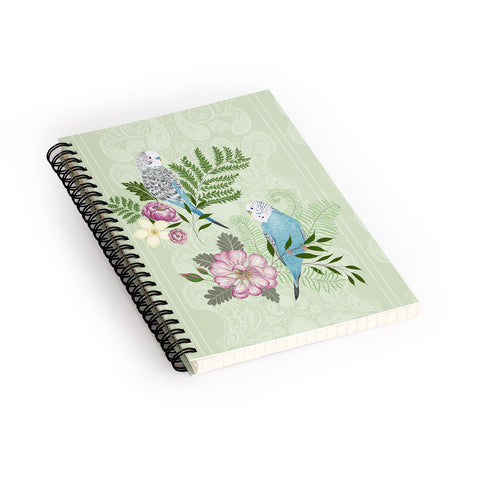 Pimlada Phuapradit Parakeets Spiral Notebook