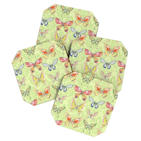 Pimlada Phuapradit Pastel Butterflies Coaster Set