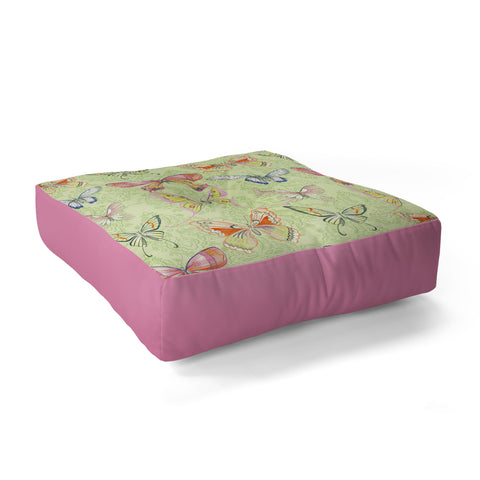 Pimlada Phuapradit Pastel Butterflies Floor Pillow Square