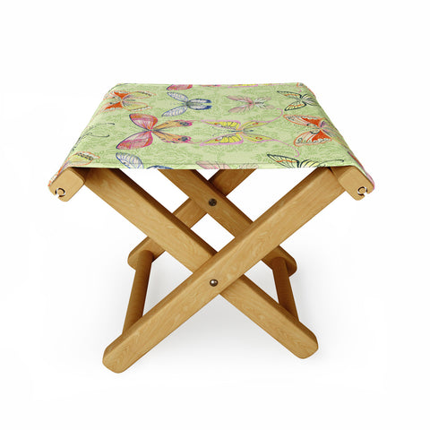 Pimlada Phuapradit Pastel Butterflies Folding Stool