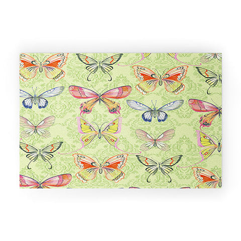 Pimlada Phuapradit Pastel Butterflies Welcome Mat