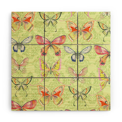 Pimlada Phuapradit Pastel Butterflies Wood Wall Mural